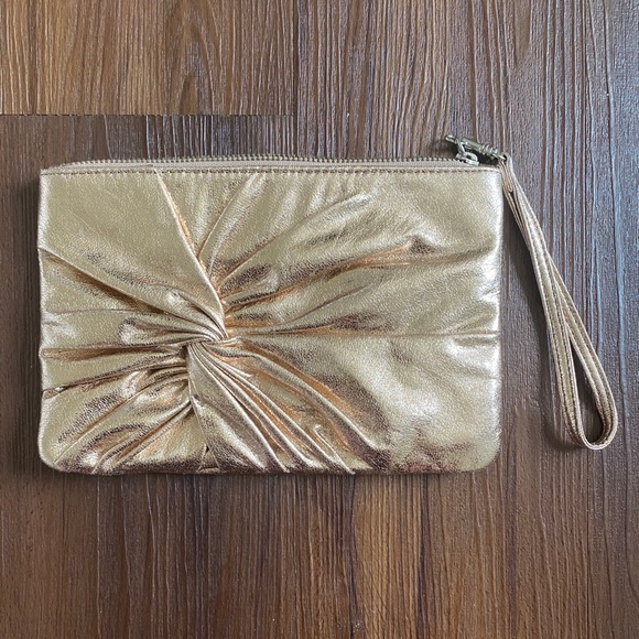 Express Handbags - Express rose gold foil wristlet clutch purse bag